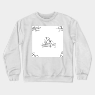 Background design pattern, horse rider, horse racing, horse, competition event, sport Crewneck Sweatshirt